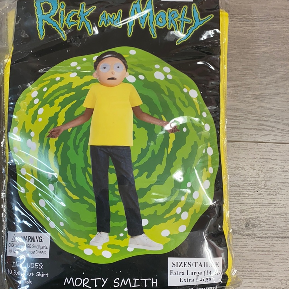 Rick and Morty Smith Costume Kids XL 14-16 Cosplay